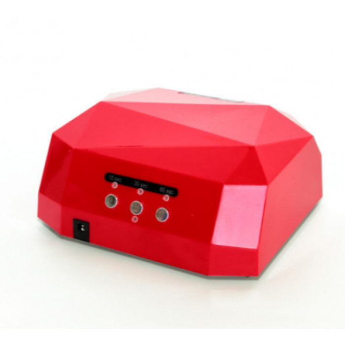 Сушарка для нігтів UV LAMP CCF+LED, Манікюрна лід лампа для полімеризації гель-лаків. Колір: червоний