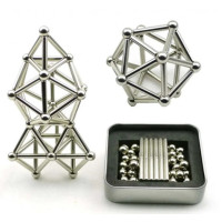 Магнітний конструктор Buckyballs n Buckybars, 64 деталі, магнітна іграшка неокуб, магнітний конструктор