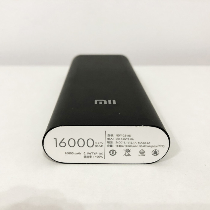Портативний зарядний пристрій power bank павербанк 16000/6000 MI M5. Колір чорний