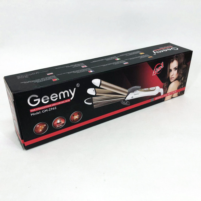 Випрямляч для волосся GEMEI GM-2962 4в1, плойка прасок випрямляч, професійний прасок