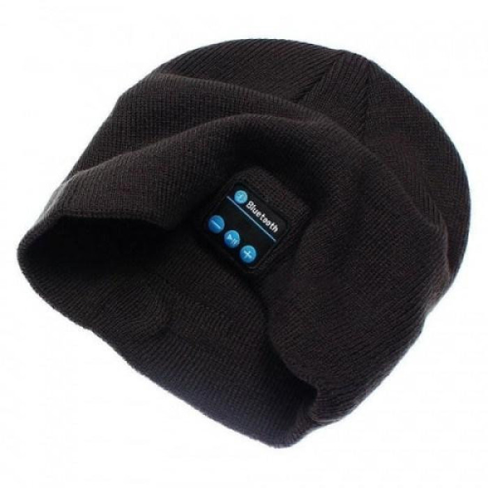 Портативна колонка ШАПКА з bluetooth навушниками SPS Hat BT True. Колір чорний