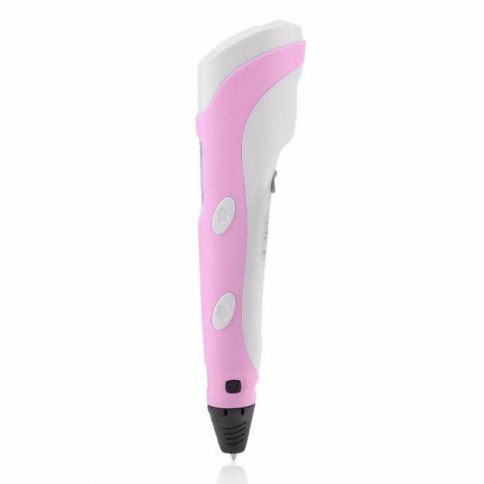 3D ручка Smart 3D Pen 2 c LCD дисплеєм, 3D ручка для розвитку уваги. Колір: рожевий