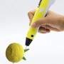 3D ручка Smart 3D Pen 2 c LCD дисплеєм, Дитяча електро ручка для фігурок із пластику. Колір: жовтий