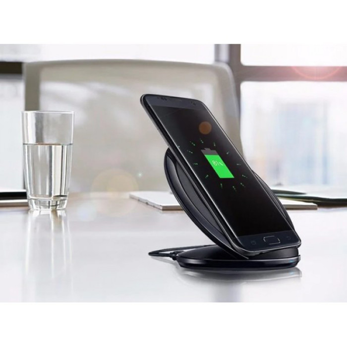 Швидке бездротове заряджання для телефону FAST CHARGE WIRELESS S7 бездротове зарядне. Колір: чорний