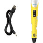 3D ручка Smart 3D Pen 2 c LCD дисплеєм, Дитяча електро ручка для фігурок із пластику. Колір: жовтий