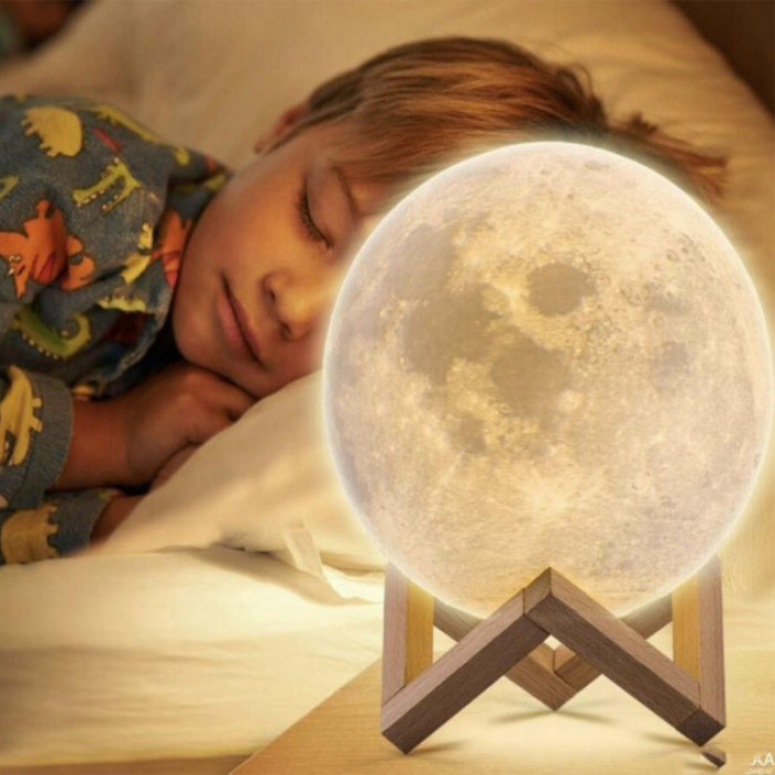 Нічник світиться місяць Moon Lamp 18 см, Ночник дитячий для кімнати, Дитячий нічник безпечний для дитини