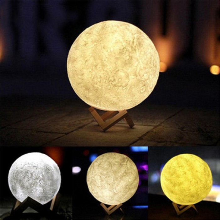 Нічник світиться місяць Moon Lamp 18 см, Ночник дитячий для кімнати, Дитячий нічник безпечний для дитини