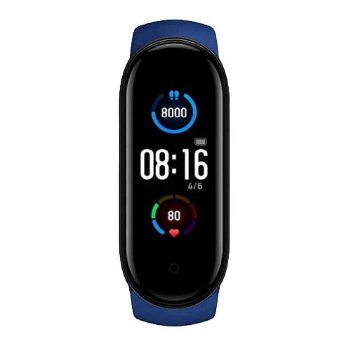Фітнес браслет Smart Watch M5 Band Classic Black смарт годинник-трекер. Колір синій