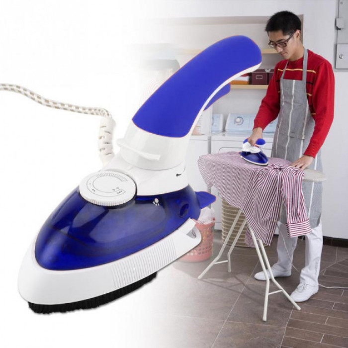 Відпарювач Mini Steam Iron HT-558B, Праска електрична парова, Парова праска для одягу. Колір: синій