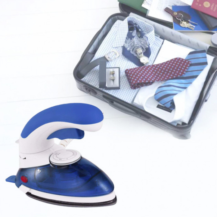 Відпарювач Mini Steam Iron HT-558B, Праска електрична парова, Парова праска для одягу. Колір: синій