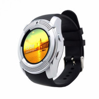 Розумні смарт-годинник Smart Watch V8. Колір: срібло
