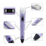 3D ручка Smart 3D Pen 2 c LCD дисплеєм, Ручка для об'ємного малювання, Дитяча 3д ручка. Колір: фіолетовий
