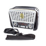 Радіоприймач Golon RX-455S USB / акумулятор сонячна панель FM радіо з mp3 програвачем. Колір: Сірий
