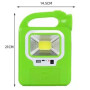 Ліхтар кемпінг переносний 6399А - LED+COB, power bank, 2x18650, сонячна батарея. Колір: зелений