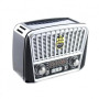 Радіоприймач Golon RX-455S USB / акумулятор сонячна панель FM радіо з mp3 програвачем. Колір: Сірий