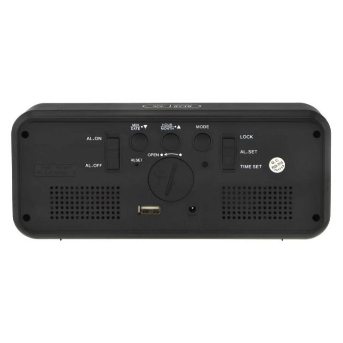 Годинник настільний DT-6508 з будильником та USB зарядкою із зеленим підсвічуванням, лід годинник настільний