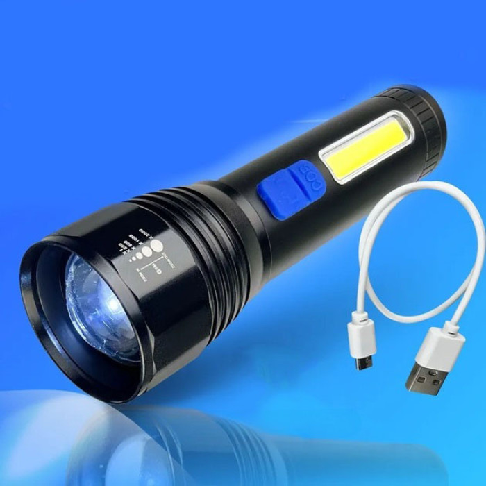 Ліхтар ручний акумуляторний CB-C11-P50-COB, Ліхтарик світлодіодний ручний акумуляторний портативний