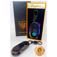 Електрична запальничка - брелок Україна з USB-зарядкою та підсвічуванням, незвичайна HL-472. Колір: чорний Електрична запальничка - брелок Україна з USB-зарядкою та підсвічуванням, незвичайна HL-472. Колір: чорний