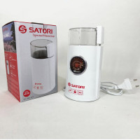 Кафемолка електрична Satori SG-1801-WT, кавомолка електрична домашня, портативна. Колір: білий