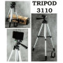 Штатив для телефону та фотоапарата Tripod 3110 PRO портативний трипод 0,35-1.02м висота. Колір: срібний