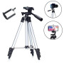 Штатив для телефону та фотоапарата Tripod 3110 PRO портативний трипод 0,35-1.02м висота. Колір: срібний
