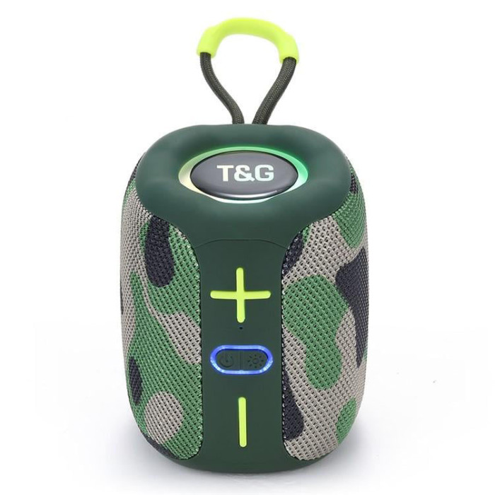 Портативна Bluetooth колонка TG658 8W з RGB підсвічуванням, Гучна блютуз колонка. Колір: камуфляж
