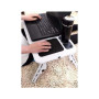 Складаний столик для ноутбука LD-09 E-Table, столик з охолодженням 2 USB кулера, Стіл підставка з вентиляцією