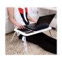 Складаний столик для ноутбука LD-09 E-Table, столик з охолодженням 2 USB кулера, Стіл підставка з вентиляцією