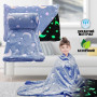 Плед, що світиться в темряві, плюшеве покривало Blanket kids Magic Star 150х100 см флісова ковдра. Колір: синій