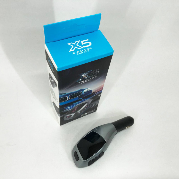 Автомобільний bluetooth fm модулятор X5 ВТ для автомагнітоли, mp3/фм трансмітер з дисплеєм