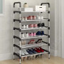 Полиця для взуття Shoe Rack 6 полиць Органайзер стійка 6 секцій 56х28х113см. Колір: чорний