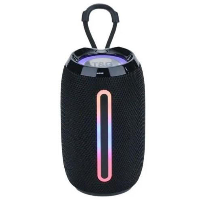 Портативна Bluetooth-колонка TG653 USB з ремінцем, акумуляторна колонка для музики. Колір: чорний