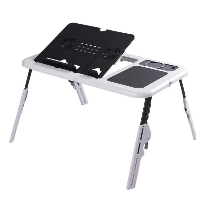 Складаний столик для ноутбука LD-09 E-Table, столик з охолодженням 2 USB кулера, Стіл підставка з вентиляцією
