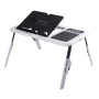 Складаний столик для ноутбука LD-09 E-Table, столик з охолодженням 2 USB кулера, Стіл підставка з вентиляцією