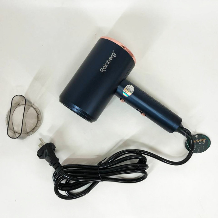Фен Rainberg RB-2212 8800 W з регуляцією температури та швидкості для сушіння та укладання волосся. Колір: синій