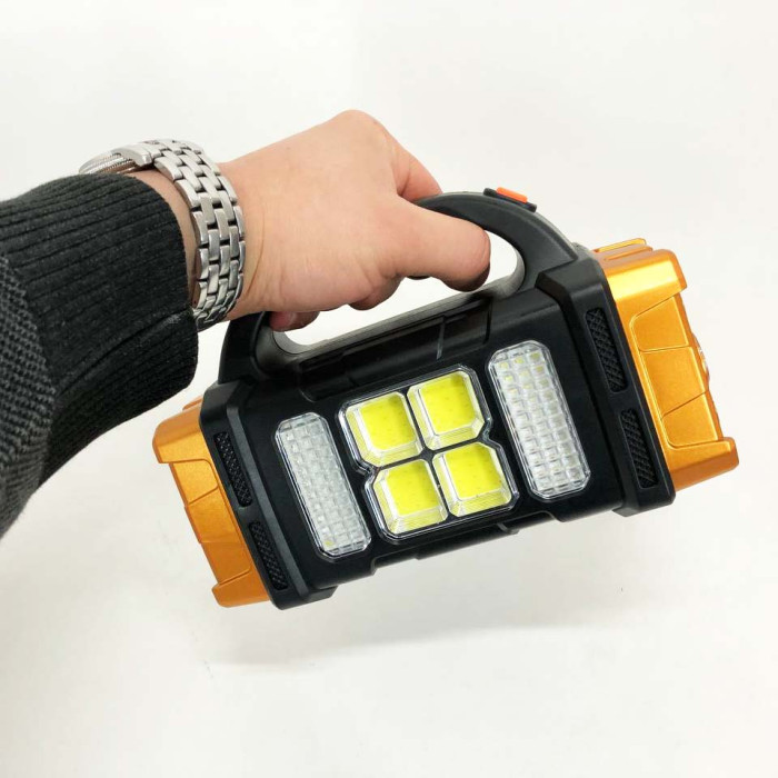 Ліхтар кемпінговий з сонячною панеллю та повербанком HB-1678-2х8LED-6COB, ліхтар кемпінговий світлодіодний