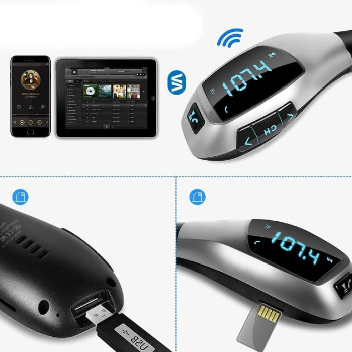 Автомобільний bluetooth fm модулятор X5 ВТ для автомагнітоли, mp3/фм трансмітер з дисплеєм