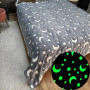 Плед, що світиться в темряві, плюшеве покривало Blanket kids Magic Star 150х100 см флісова ковдра. Колір: сірий