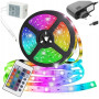 Світлодіодна стрічка SMD 5050 RGB LED 5 м IP65 з пультом та блоком живлення 220v, 5м, Стрічка світлодіодна 5050