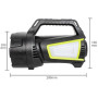 Ліхтар кемпінг переносний T100A-10W+2COB з бічними LED white/red/blue, Акумуляторна лампа для кемпінгу