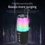 Портативна колонка TG644 5W з RGB підсвічуванням та ремінцем, блютуз колонка з акумулятором. Колір: чорний