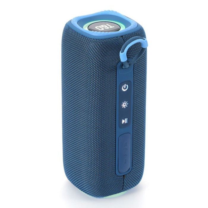 Портативна колонка Bluetooth TG654 8W з підсвічуванням, Акумуляторна колонка для музики. Колір: синій