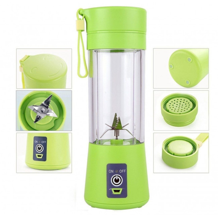 Блендер Smart Juice Cup Fruits USB. Колір синій