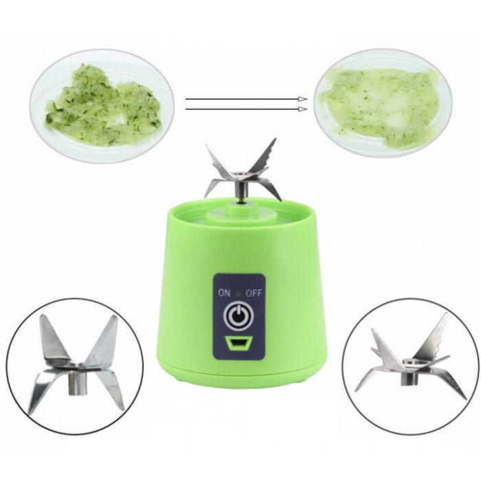 Блендер Smart Juice Cup Fruits USB. Колір зелений
