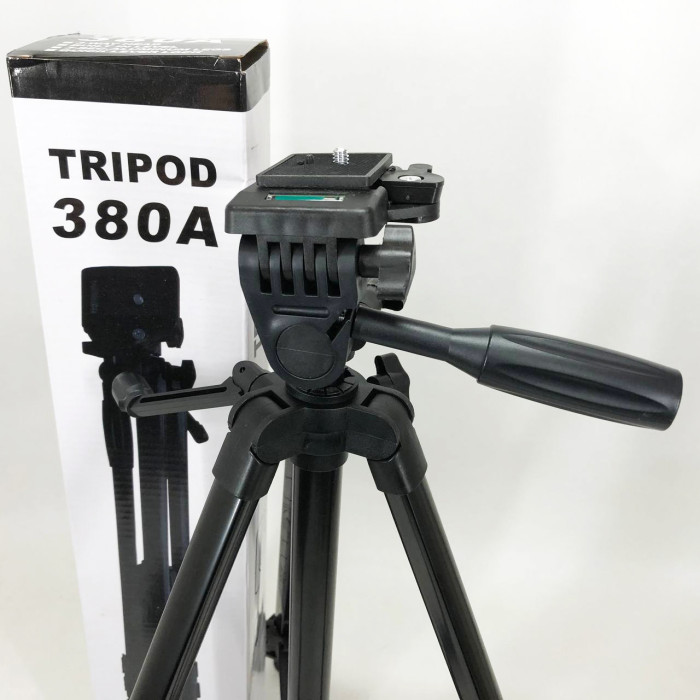 Штатив для камери, телефону, трипод, тринога TriPod 380A 0.50-1.35м, Штатив розкладний для фото