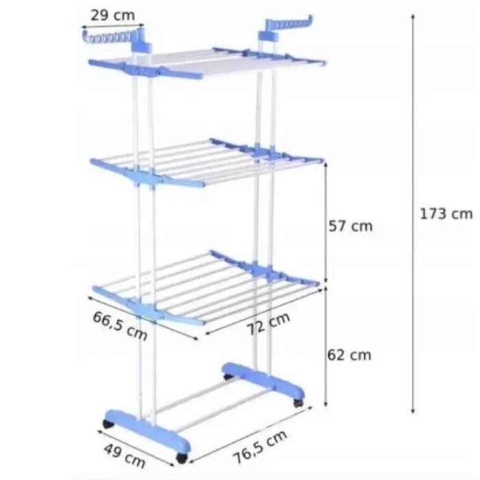 Сушарка для одягу, взуття та білизни Garment Rack, телескопічна стійка вішалка для одягу