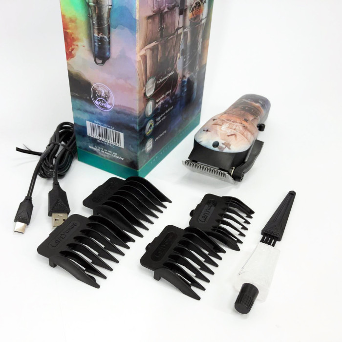 Акумуляторна машинка для стрижки VGR V-690 від USB Нержавіюча сталь, підстригальна машинка