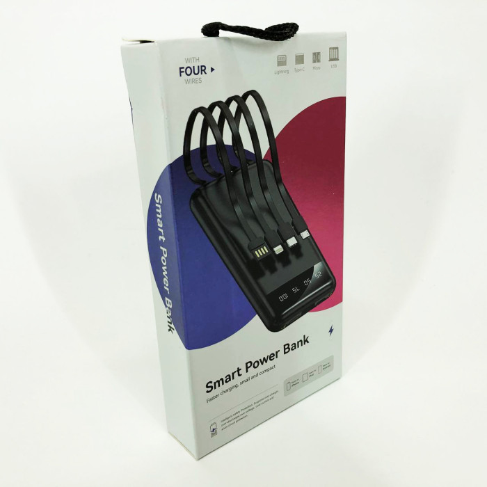 Павербанк Power Bank UKC 50000mAh Мобільна зарядка зовнішній акумулятор портативний павер. Колір: рожевий