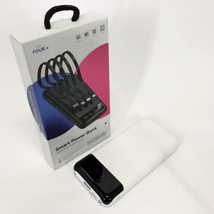 Павербанк Power Bank UKC 50000mAh Мобільна зарядка зовнішній акумулятор портативний павер. Колір: білий