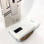 Power Bank зарядний пристрій на сонячній батареї 10000mAh з індикатором заряду. Колір: білий